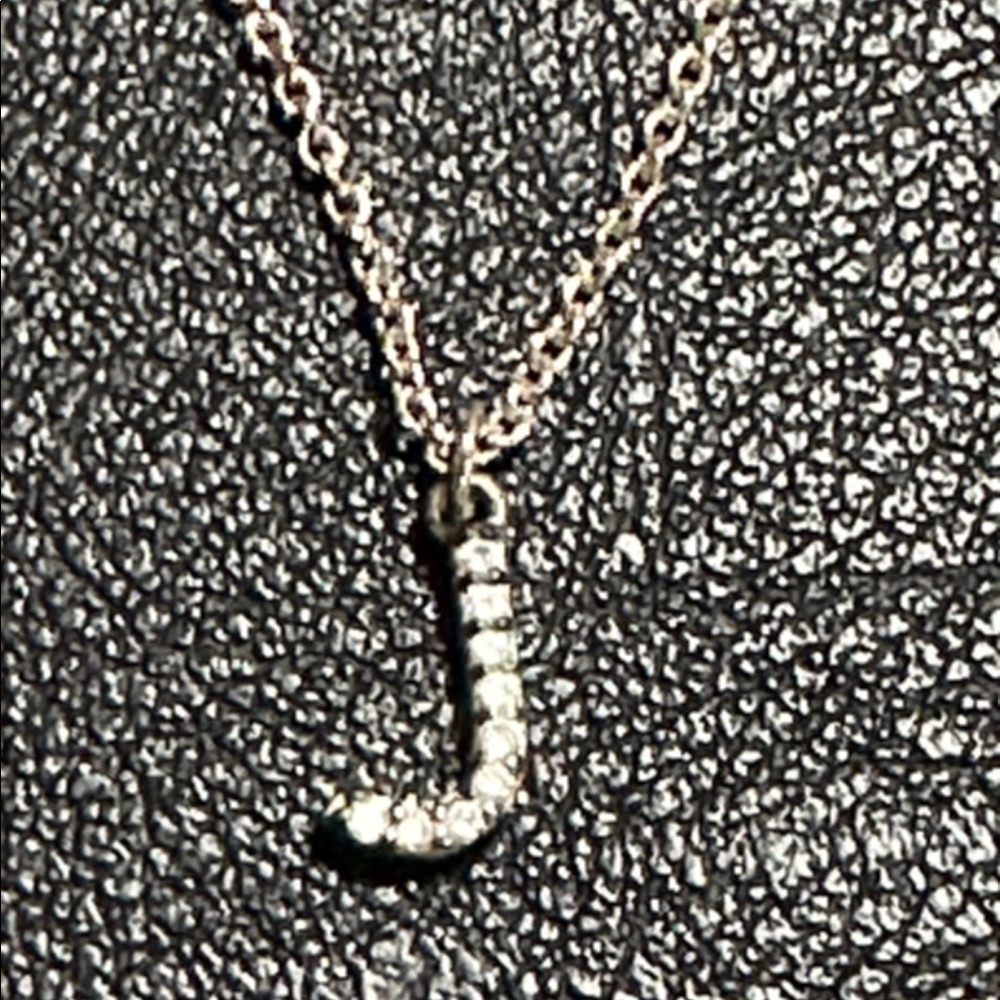 51.  LC Lauren Conrad Initial J Silver Tone Necklace